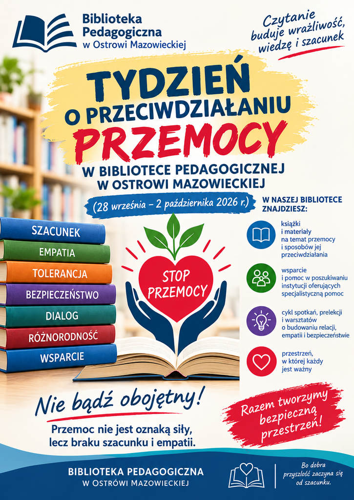 Plakat Tydzień Przeciwdziałania Przemocy